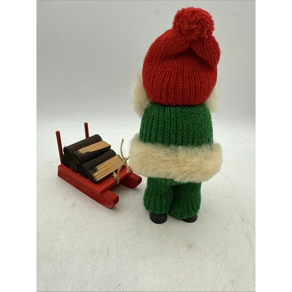 Ljungstroms Swedish Tomte Santa #7625 Christmas Elf Red Fire Wood Scandinavian - Picture 4 of 6
